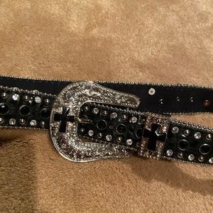 Western Studded Belt with Rhinestones
